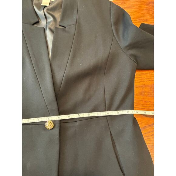 Chico’s Gold Embroidery Cuff Detail Black Blazer Jacket Size Medium - Picture 7 of 8